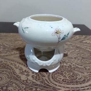 Vintage Baatz Stoneware, Floral Whimsical  Potpourri, Wax and Simmerer